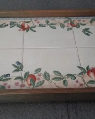 vassoio piastrelle decorazione a mano 