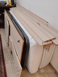 materassi + e reti  + letto con cassettone