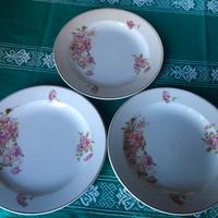 3 piatti dolce/frutta porcellana Laveno originali