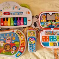 Lotto 4 giocattoli elettronici didattici musicali