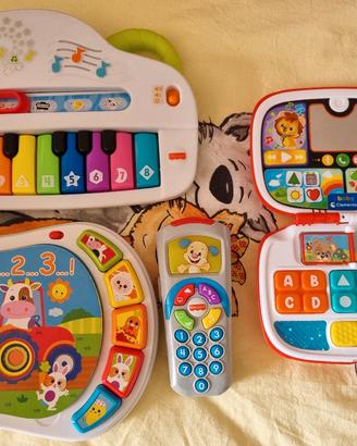 Lotto 4 giocattoli elettronici didattici musicali