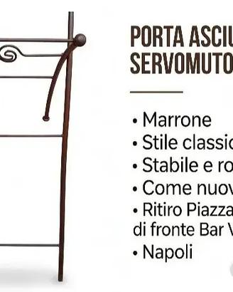 Porta asciugamani in ferro battuto 