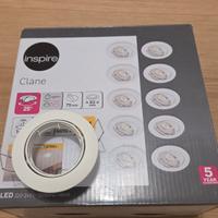 20x Porta Faretti in acciaio bianco, inspire clane