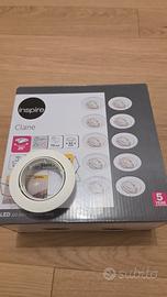 20x Porta Faretti in acciaio bianco, inspire clane