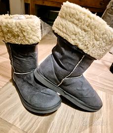 Stivali tipo Ugg scamosciati grigi tg.39