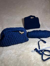 Borse a uncinetto,clutch bag e borsa Carolina 