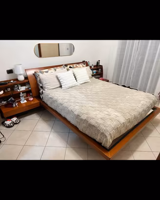 Letto matrimoniale ciliegio 