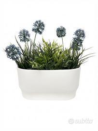 Vaso in ceramica + 3 piantine artificiali IKEA