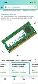 Sceda Memoria ram 4 gb offtek