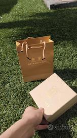 Cintura reversibile pelle marrone/nero stile Burbe