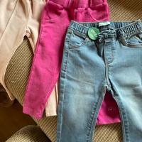 3 paia pantaloni bimba invernali  tg 18 mesi