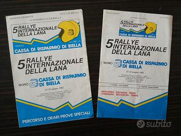 programma cartina 5° rally della lana biella