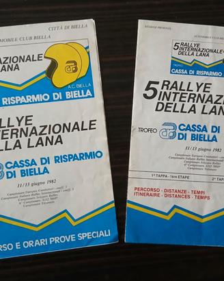 programma cartina 5° rally della lana biella