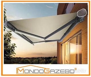 Tenda da sole a bracci motorizzata led e sensore