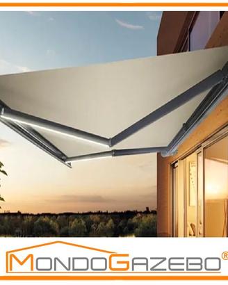 Tenda da sole a bracci motorizzata led e sensore