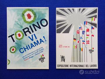 2 cartoline Esposizione "Italia 61" Torino - nuove