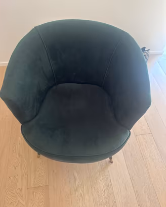 Poltrona velluto verde