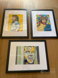 Quadri pop art con cornice bianca o nera