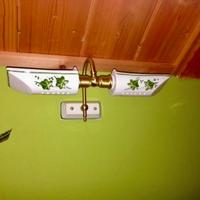 Applique provenzali in ceramica base in ottone