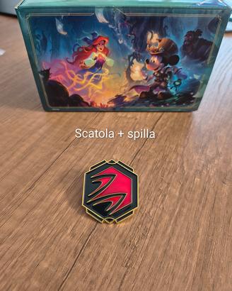 Gadget Disney Lorcana scatola mazzo carte spilla