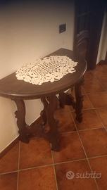 tavolino da ingresso in legno marrone