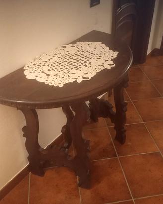 tavolino da ingresso in legno marrone