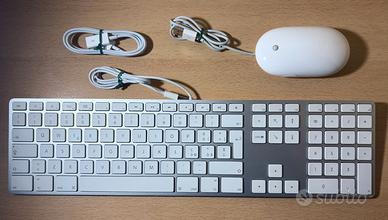 Apple Wired Keyboard Numerico USB + Mighty Mouse