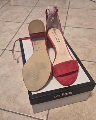 Sandali Gold & Gold rossi Tg 36