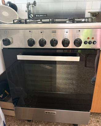 Cucina a gas Glem Gas 60 cm in acciaio inox.