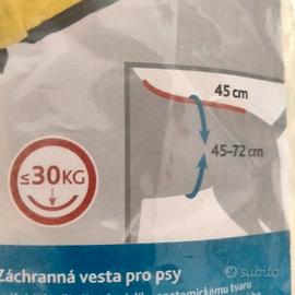 giubbotto salvataggio per cani 