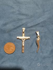 Crocifisso e Cornetto Argento 925