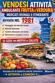 Attività ambulante di frutta e verdura dal 1981
