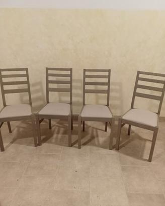 4 sedie in legno