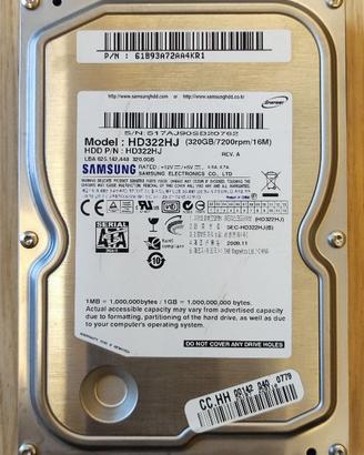 Hdd 320 GB 3.5 Pollici