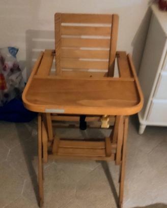 Seggiolone Foppapedretti in legno Vintage