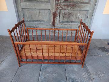 Lettino Legno Massello Stile Retrò