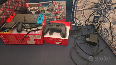 nintendo switch oled + 3 giochi e pro controller