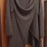 Cardigan BONPRIX grigio/marrone Tg XL