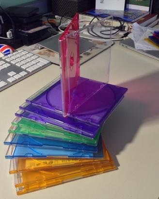 15 custodie per CD/DVD TDK, slim (5,2mm), colorate