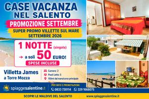 Villetta vicino la Spiaggia Torre Mozza SETTEMBRE