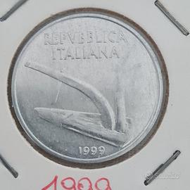 Moneta 10 Lire 1999 "Variante"