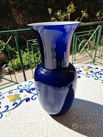 Grande vaso blu zaffiro di Venini