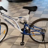 Mountain bike bianco e blu