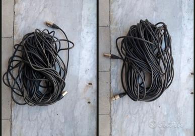 2x CAVO AUDIO 30 mt XLR MASCHIO XLR FEMMINA MICRO
