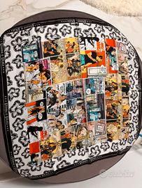 Foulard 100% Seta Plomo o Plata - Stampa Pop Art /