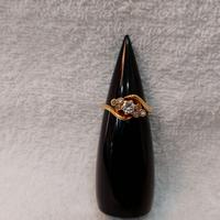 Anello oro 750 18 KT brillante diamante 4mm 