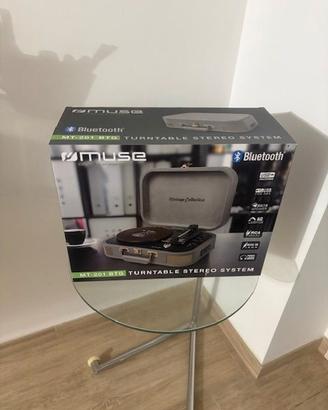 Muse MT-201BTG: Turntable Stereo System Light Grey