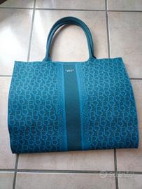 borsa canvas tosca blu