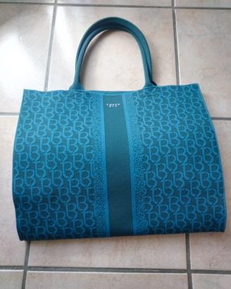 borsa canvas tosca blu