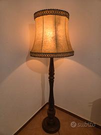 Lampada piantana legno vintage 